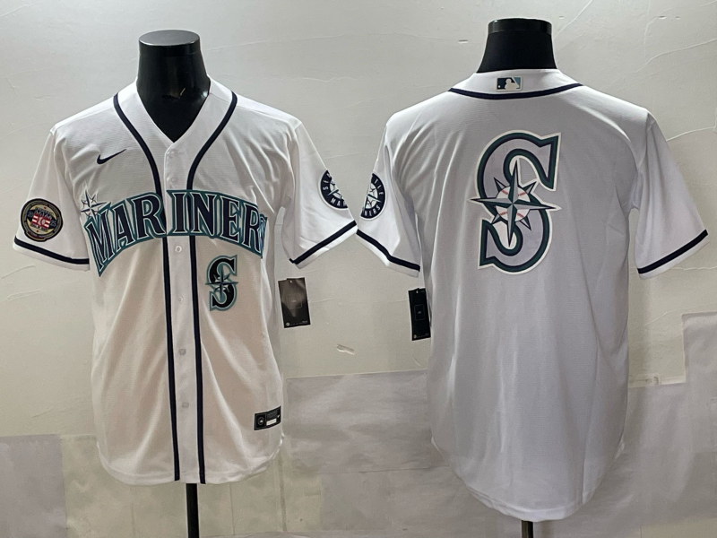 Men Seattle Mariners blank white MLB 2025 Nike jersey 0013
